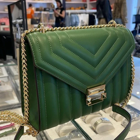 Michael Kors Whitney Medium Flap Chain Shoulder Bag 
Fern Green 
NWT - Picture 2 of 16